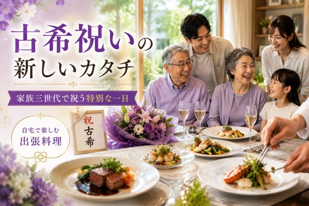 古希　お祝い　古希　出張料理　古希　出張シェフ